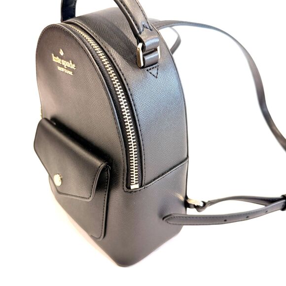 Kate Spade Schuyler Mini Backpack Black Saffiano  - Picture 4 of 9